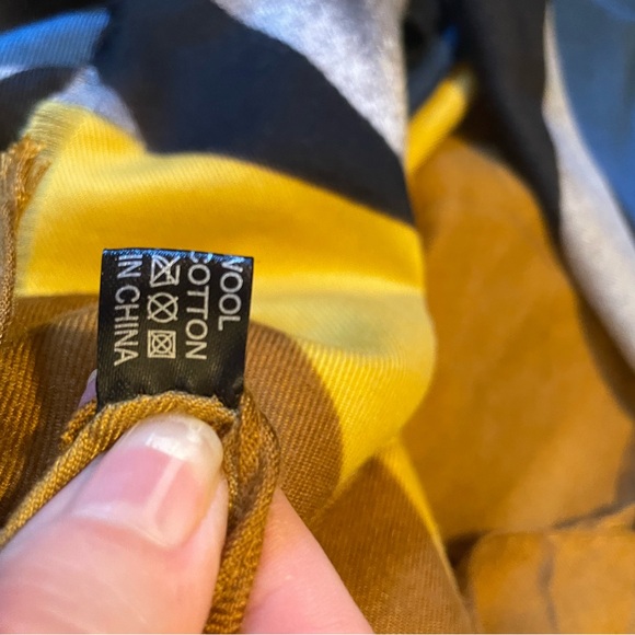 Janice Apparel Cotton Wool Poncho Wrap Gold Black Blue One Size Colorful Classy - Picture 8 of 9